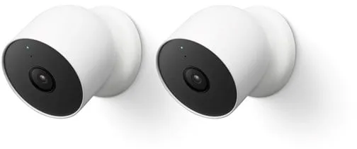 Google Nest Cam - Akku­käyttöinen Ulko-/Sisäturvakamera 2-Pakkaus